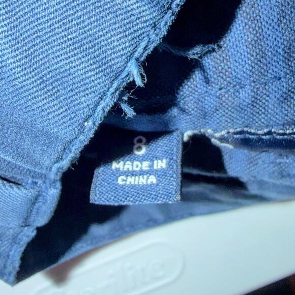 Brooks Brothers Boys 8 Embroidered Nautical Flag Shorts Blue Cotton Chino Preppy - Picture 4 of 6